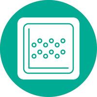 Chart Glyph Circle Icon vector