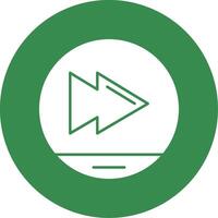 Skip Glyph Circle Icon vector