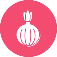 Onion Glyph Circle Icon vector