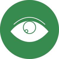 Eye Glyph Circle Icon vector