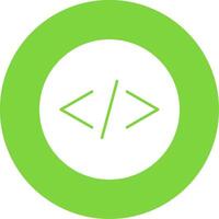 Coding Glyph Circle Icon vector
