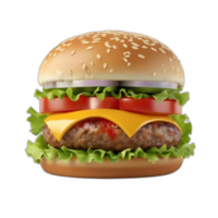 3d rendered zinger burger png