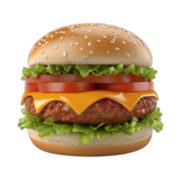 3d rendered zinger burger png