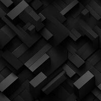 AI generated Dark black Geometric grid background Modern dark abstract texture seamless pattern photo