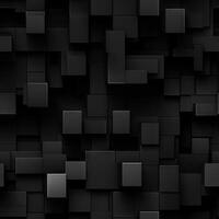 AI generated Dark black Geometric grid background Modern dark abstract texture seamless pattern photo