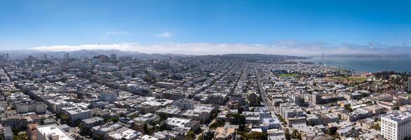 Aerial view of the San Francisco downtown. photo