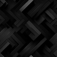 AI generated Dark black Geometric grid background Modern dark abstract texture seamless pattern photo