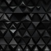 AI generated Dark black Geometric grid background Modern dark abstract texture seamless pattern photo