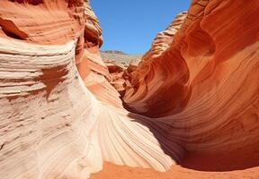 AI generated The Wave Sandstone Formations nature landscape Canyon in deserts photo