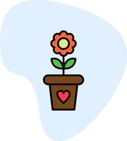 Flower Pot Vector Icon