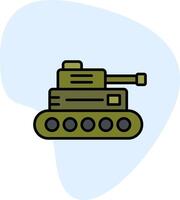 icono de vector de tanque militar