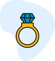 icono de vector de anillo