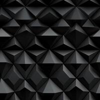 AI generated Dark black Geometric grid background Modern dark abstract texture seamless pattern photo