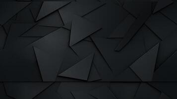 AI generated Dark black Geometric grid background Modern dark abstract texture seamless pattern photo