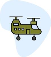 icono de vector de helicóptero militar