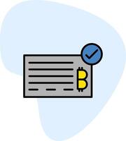 Bank Check Vector Icon