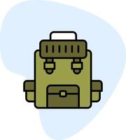 Military Backpack  Vector Icon