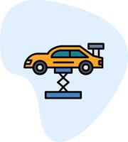 Car Lifting Vector Icon