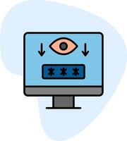 Computer Spyware Vector Icon