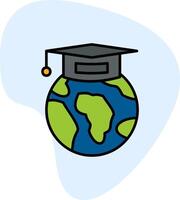 icono de vector de educación global