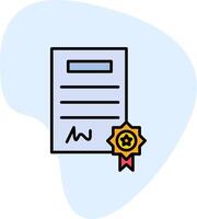 icono de vector de certificado