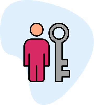Key Person Vector Icon