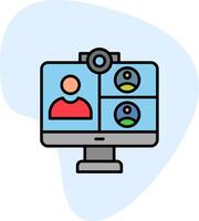 Online Meeting Vector Icon