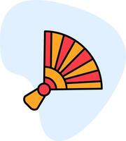 Chinese hand fan Vector Icon