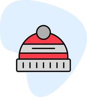 icono de vector de sombrero de invierno