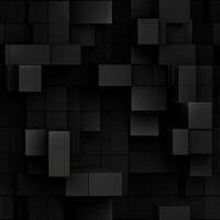 AI generated Dark black Geometric grid background Modern dark abstract texture seamless pattern photo