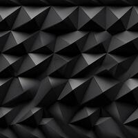 AI generated Dark black Geometric grid background Modern dark abstract texture seamless pattern photo