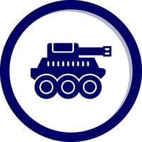 icono de vector de tanque militar