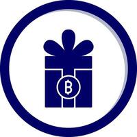 Gift Bitcoin Vector Icon