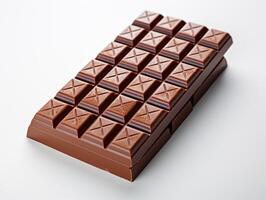 ai generado chocolate bar aislado en blanco antecedentes. foto