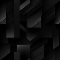 AI generated Dark black Geometric grid background Modern dark abstract texture seamless pattern photo