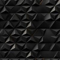 AI generated Dark black Geometric grid background Modern dark abstract texture seamless pattern photo