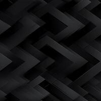 AI generated Dark black Geometric grid background Modern dark abstract texture seamless pattern photo