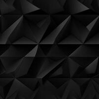 AI generated Dark black Geometric grid background Modern dark abstract texture seamless pattern photo