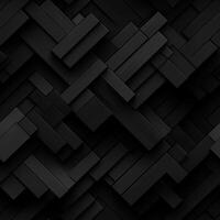AI generated Dark black Geometric grid background Modern dark abstract texture seamless pattern photo