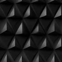 AI generated Dark black Geometric grid background Modern dark abstract texture seamless pattern photo