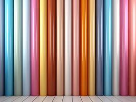 AI generated Colorful vertical stripes background Parallel Multicolored lines texture photo