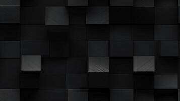 AI generated Dark black Geometric grid background Modern dark abstract texture seamless pattern photo