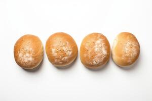 AI generated bun bread closeup photo