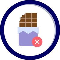 No chocolate vector icono