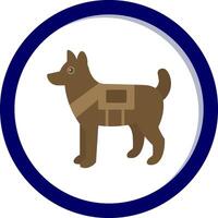 Military Dog Vector Icon