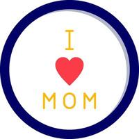 I love Mom Vector Icon