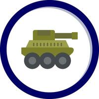 icono de vector de tanque militar