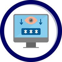 Computer Spyware Vector Icon