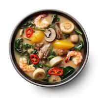 AI generated Sinigang soup closeup photo