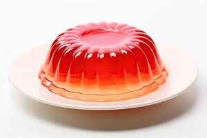 AI generated Jelly dish isolated on white background photo